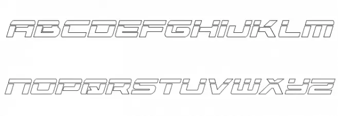Vorpal Outline Italic Schriftart Groß