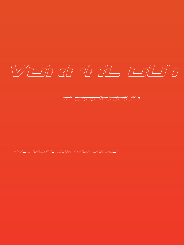 Vorpal Outline Italic Poster