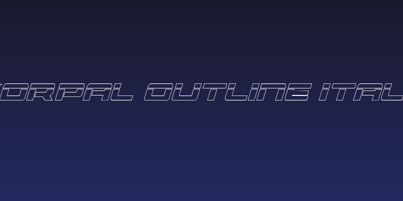 Vorpal Outline Italic Social Header