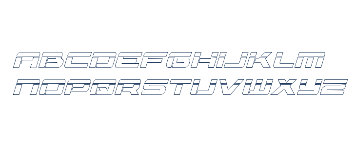 Vorpal Outline Italic Lowercase