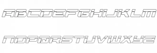 Vorpal Outline Italic फ़ॉन्ट लोअरकेस