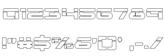 Vorpal Outline Regular Font OTHER CHARS