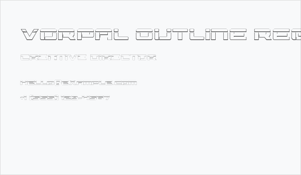 Vorpal Outline Regular Business Card