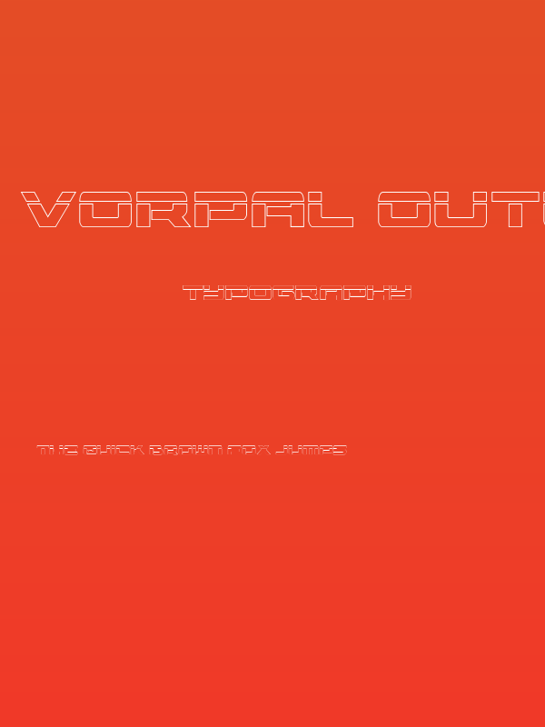 Vorpal Outline Regular Poster