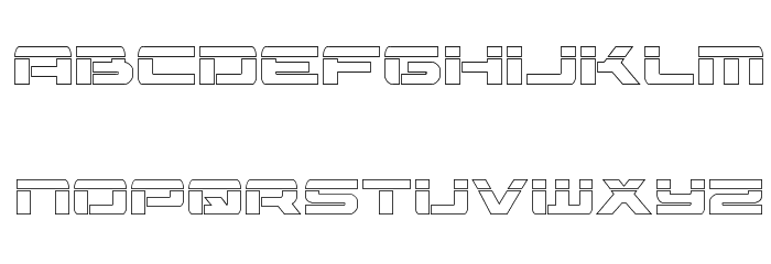 Vorpal Outline Regular Font LOWERCASE