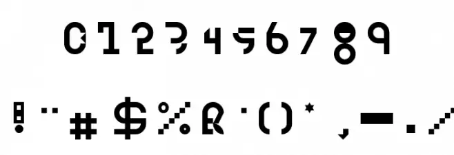 Vortex Regular Font OTHER CHARS