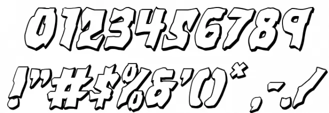 Vorvolaka 3D Italic Font OTHER CHARS