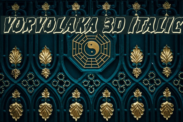 Vorvolaka 3D Italic Example 2