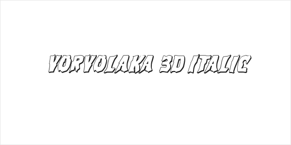 Vorvolaka 3D Italic Logo