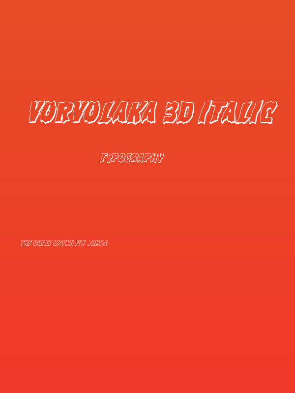 Vorvolaka 3D Italic Poster