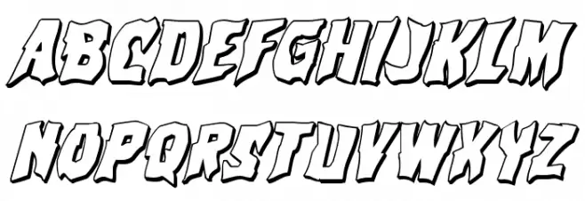 Vorvolaka 3D Italic फ़ॉन्ट लोअरकेस