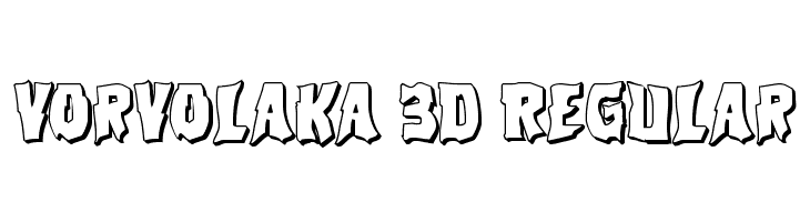 Vorvolaka 3D Regular  नि: शुल्क फ़ॉन्ट्स डाउनलोड