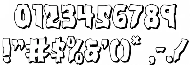 Vorvolaka 3D Regular Font OTHER CHARS