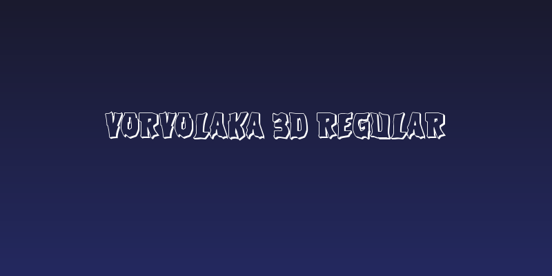 Vorvolaka 3D Regular Social Header