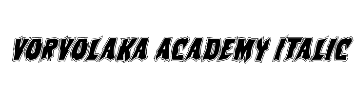 Vorvolaka Academy Italic Font