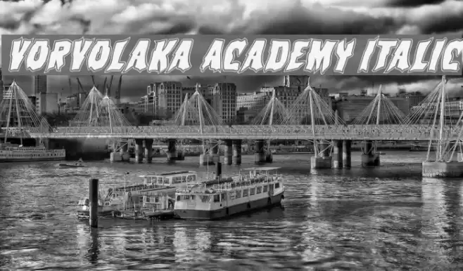 Vorvolaka Academy Italic Font examples