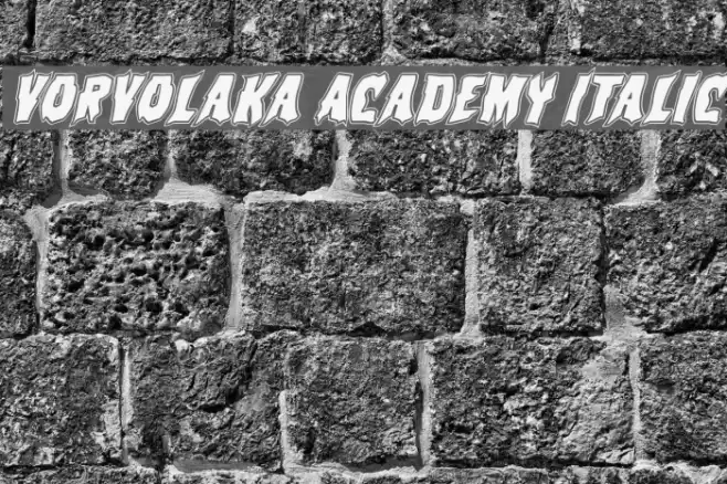 Vorvolaka Academy Italic Font examples