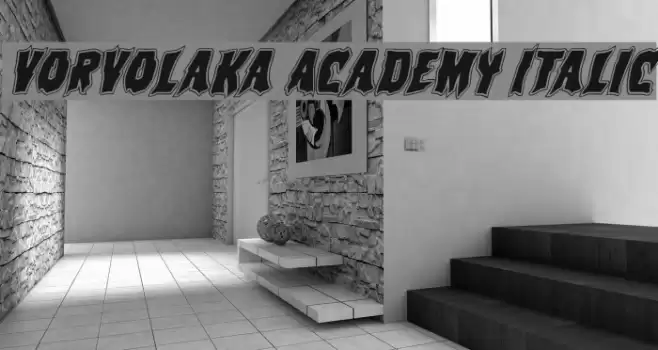 Vorvolaka Academy Italic Font examples