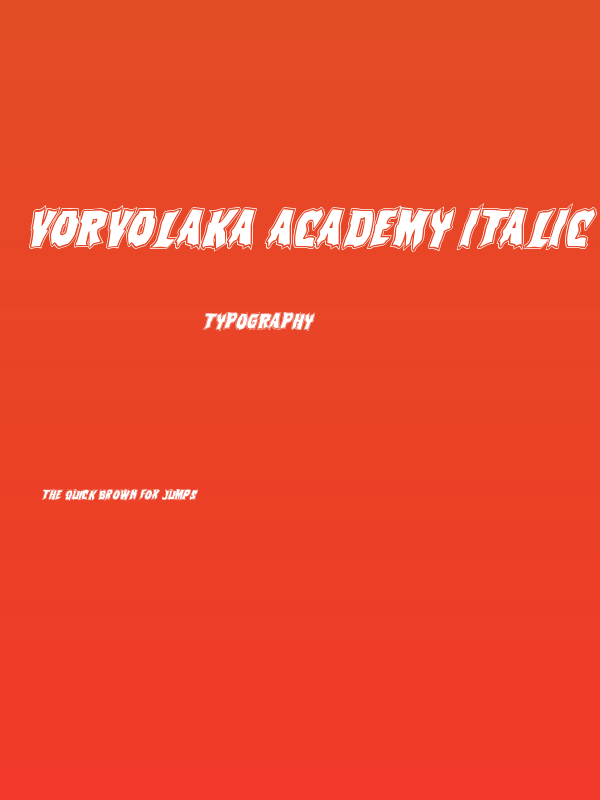 Vorvolaka Academy Italic Poster