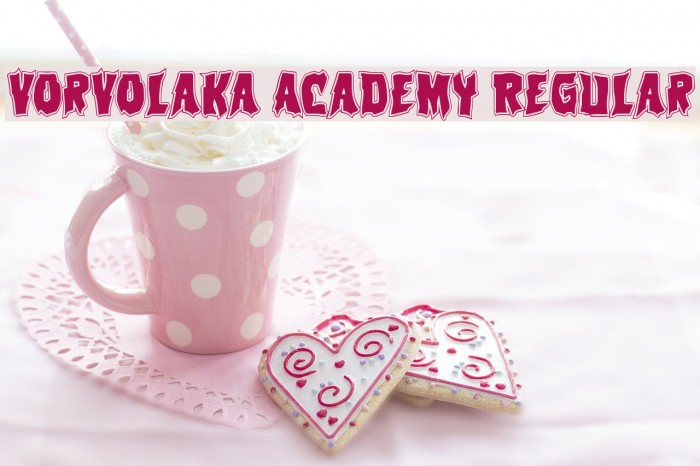 Vorvolaka Academy Regular Font examples