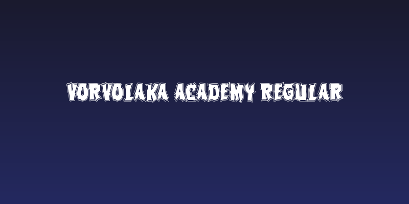 Vorvolaka Academy Regular Social Header