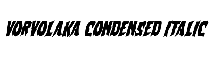 Vorvolaka Condensed Italic  font caratteri gratis