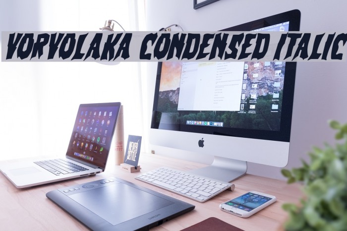 Vorvolaka Condensed Italic Example 2