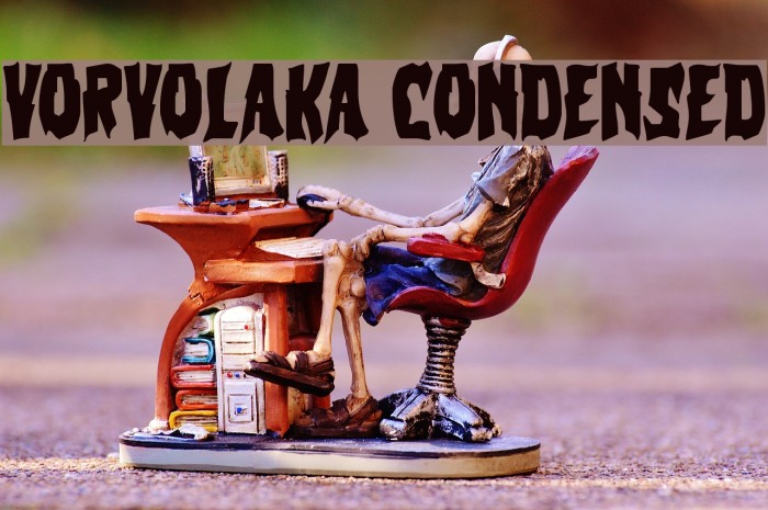 Vorvolaka Condensed Font examples