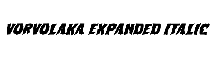 Vorvolaka Expanded Italic Font