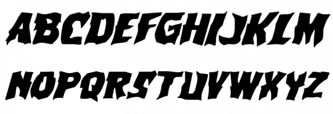 Vorvolaka Expanded Italic फ़ॉन्ट अपरकेस