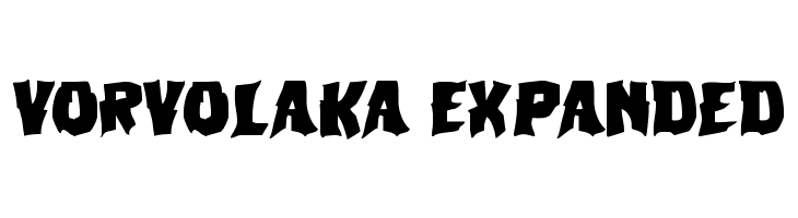 Vorvolaka Expanded Font