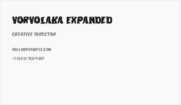 Vorvolaka Expanded Business Card
