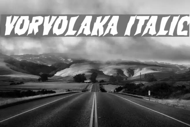 Vorvolaka Italic Font examples