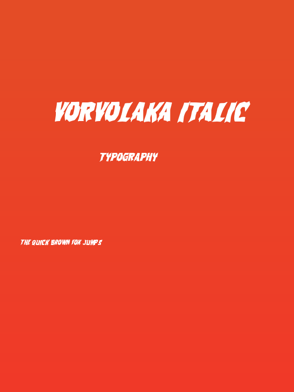 Vorvolaka Italic Poster