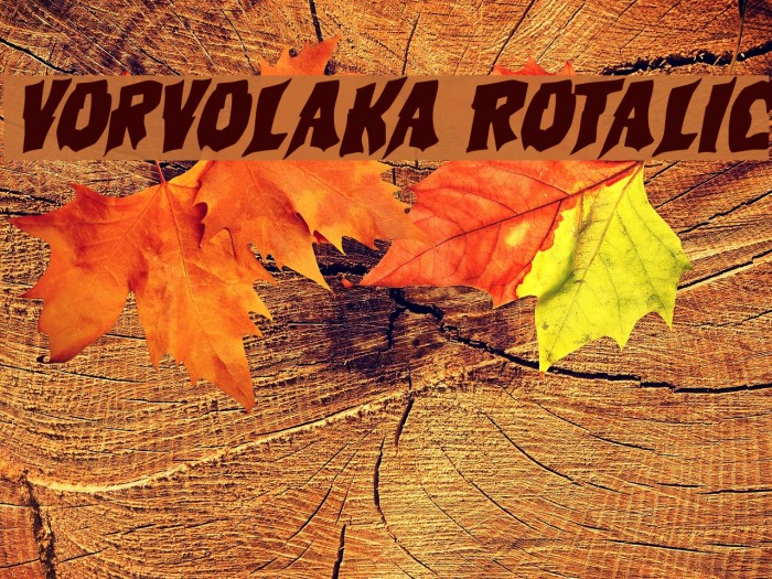 Vorvolaka Rotalic Font examples