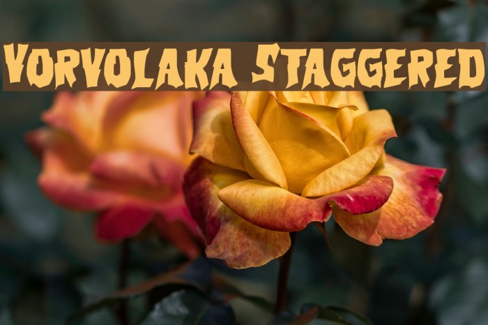 Vorvolaka Staggered Font examples