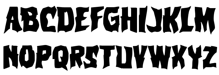 Vorvolaka Staggered Font LOWERCASE