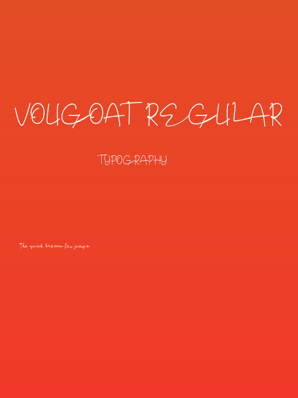 Vougoat Regular Poster