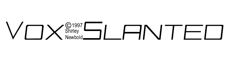 Vox-Slanted  नि: शुल्क फ़ॉन्ट्स डाउनलोड