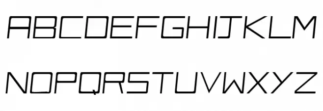 Vox-Slanted Font UPPERCASE
