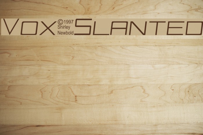 Vox-Slanted Font examples
