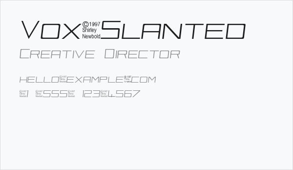Vox-Slanted Business Card