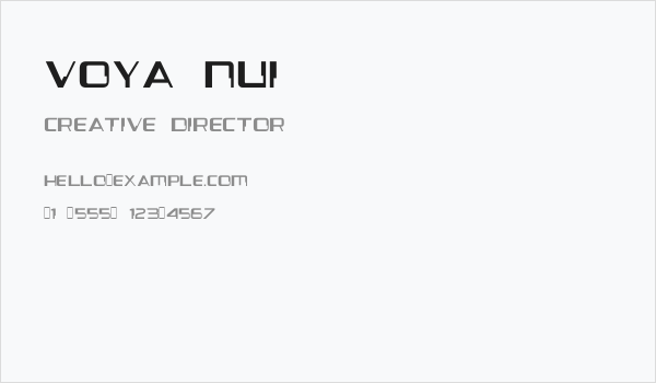 Voya Nui Business Card