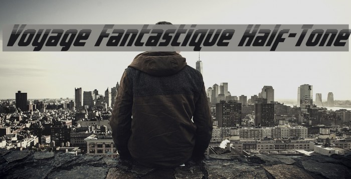 Voyage Fantastique Half-Tone Font examples