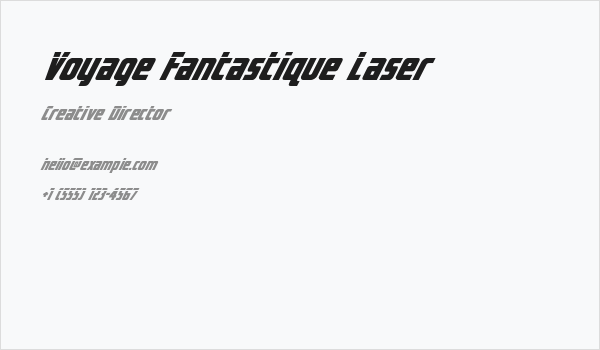 Voyage Fantastique Laser Business Card