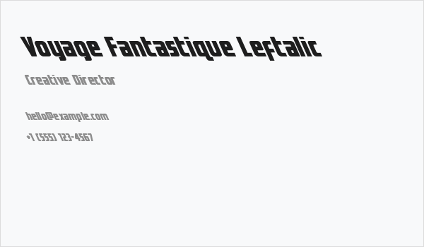 Voyage Fantastique Leftalic Business Card