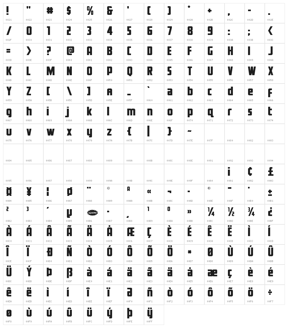 Voyage Fantastique Straight Regular Character Map