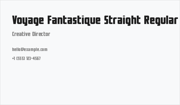 Voyage Fantastique Straight Regular Business Card