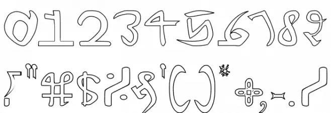 Voynich Hollow Font OTHER CHARS