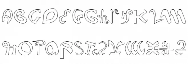 Voynich Hollow Font Litere mari